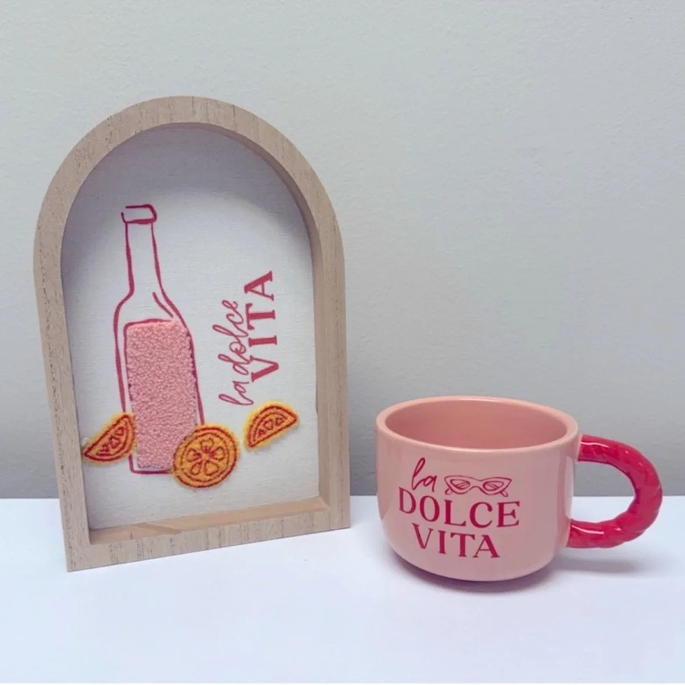 New Target Bullseye Playground Dolce Vita Tufted Wall Art and 11 oz Mug